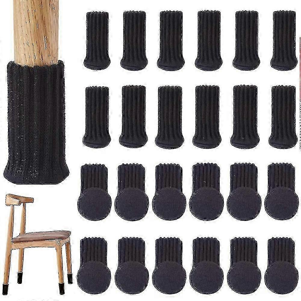 24pcs Calcetines De Silla Altos Elásticos Muebles Calcetines Almohadillas Silla Antideslizante