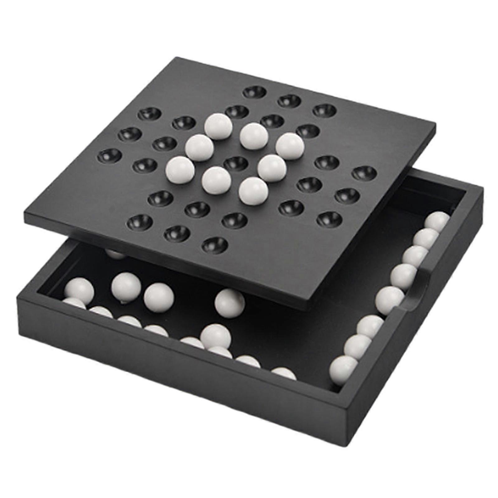Single Player Strategic Checkers Board Game Puzzle Board Game Toy Indoor Intelligent Board Game for Kids & Adult