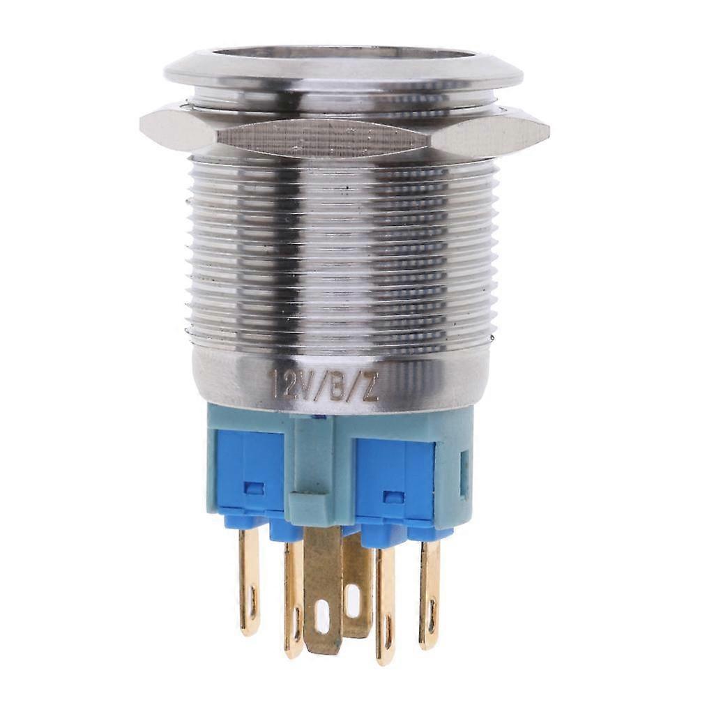 Waterproof 12V LED Push Button Switch Ring Light Self Latching