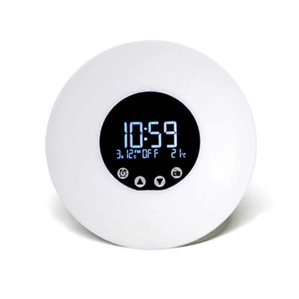 Sunrise Alarm Clocks, White Noise Sound Machine For Deep Sleep, Slow Light Simulation & Non-Looping Sounds, Dual Alarms & Unlimited Snooze, 9 Kinds