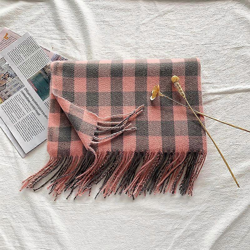 العصرية منقوشة بطانية وشاح المرأة الأوشحة الدافئة الشتاء الترتان فحص شال التفاف وشاح هدية