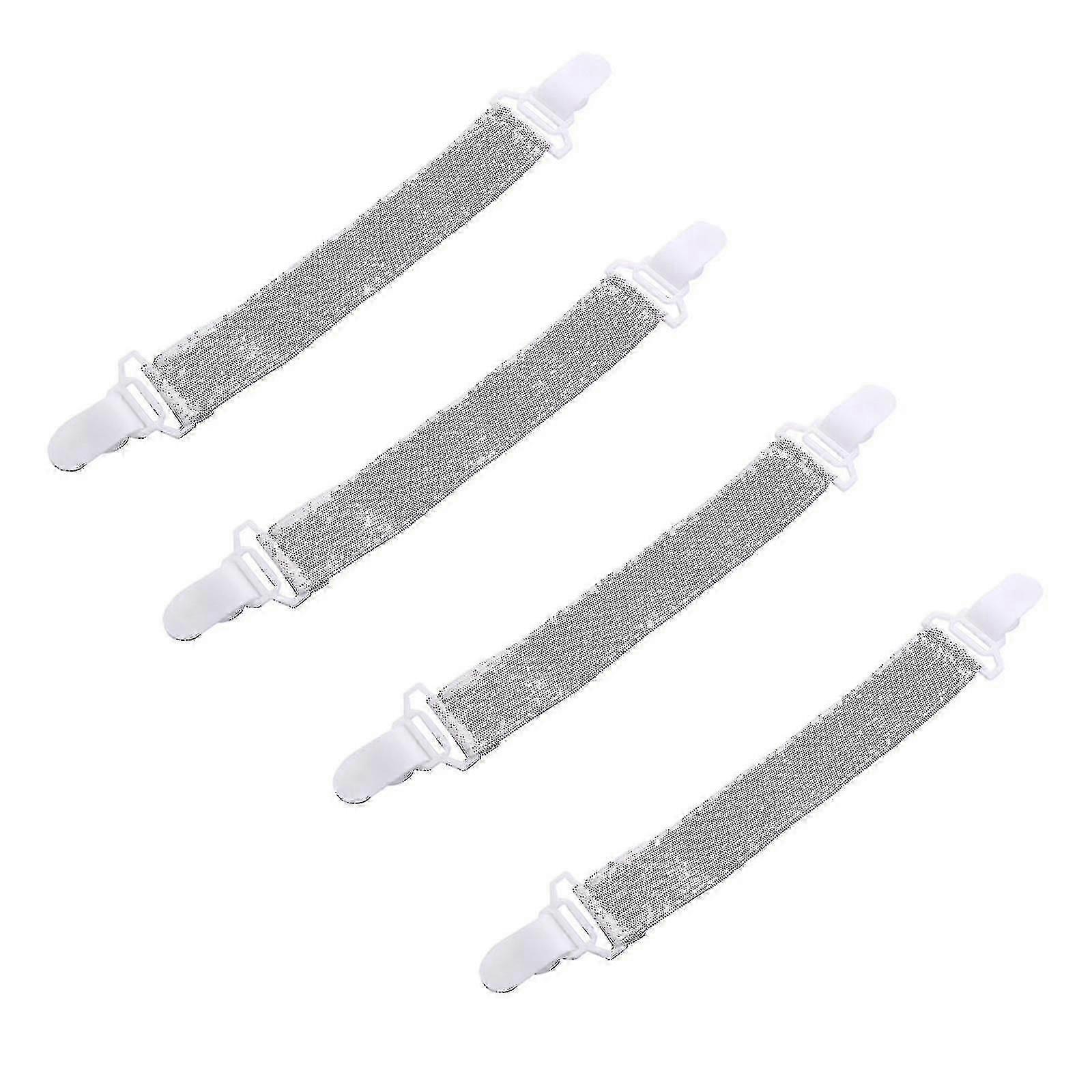 4pcs/set Nylon Elastic Band Bed Sheet Fix Buckle Strong Plastic Clips Holder Bed