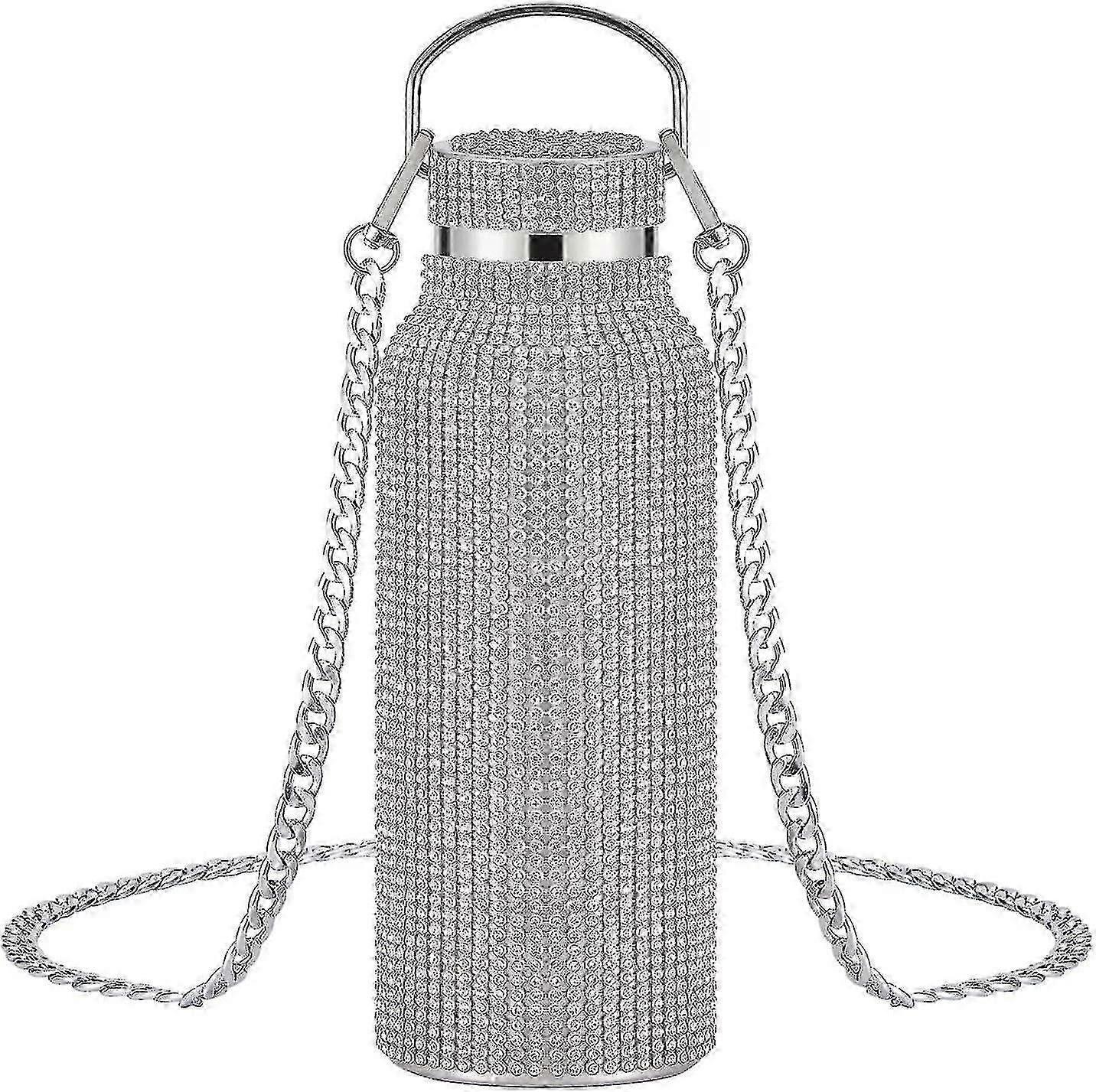 Shanghai Yangxin Bouteille d’eau diamant étincelante acier inoxydable isolé en strass bouteille ther