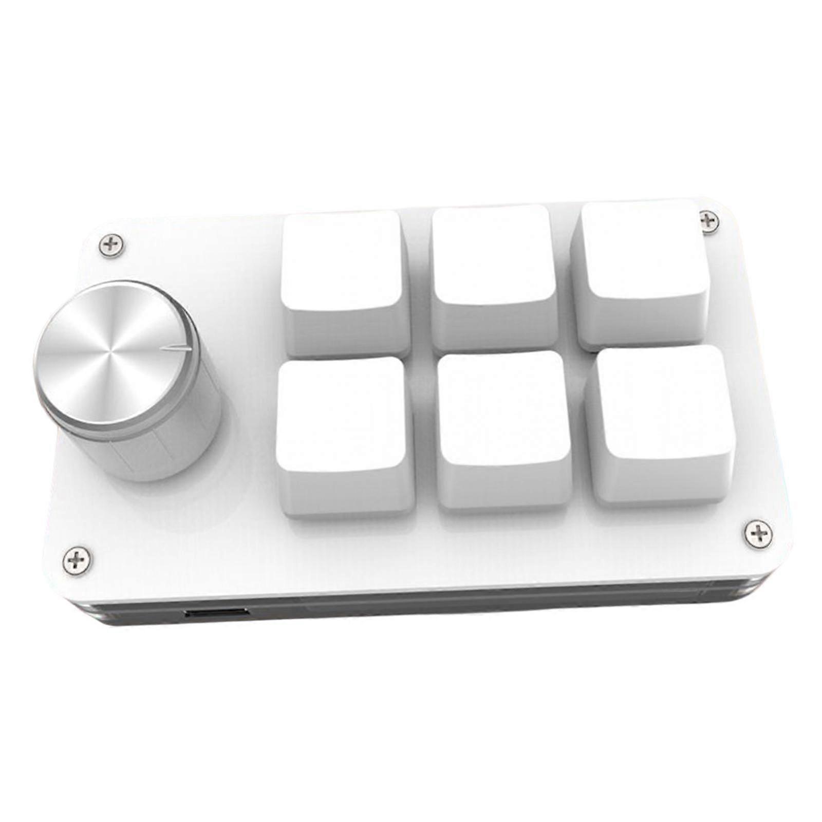 One-Handed Mechanical Keyboard with 6 Fully Keys Mini Gaming Keyboard USB