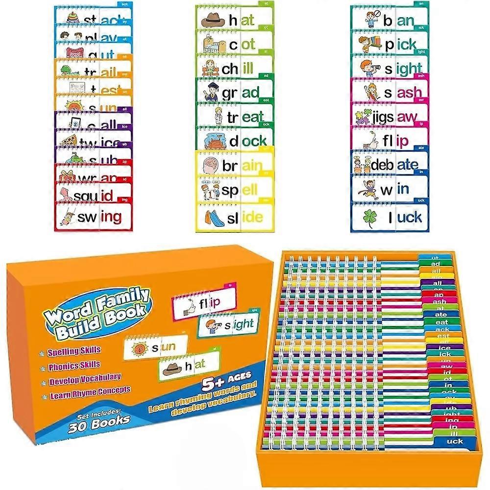قراءة كتاب الوجه 30 قراءة وقافية كتب فليب كلمة عائلة فليب الكتب بطاقات فلاش ABC بطاقات المفردات القراءة التعليمية