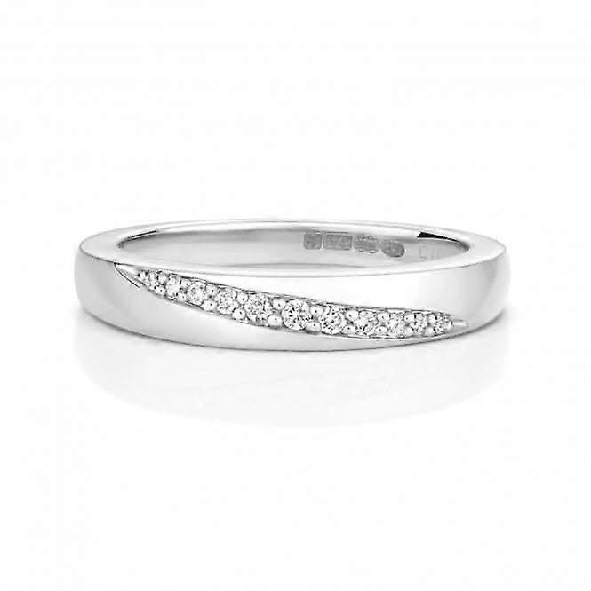 Diamond Jewellery 9ct Diamond Crossover Band White Gold Ring RD393W
