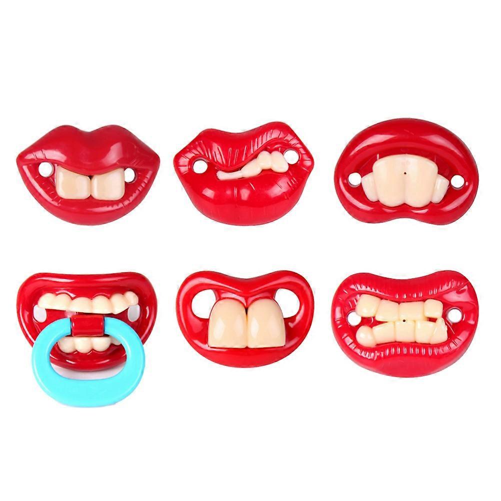 Funny Red Silicone Newborn Pacifier 7x4cm, 16.5g, 3+ Months