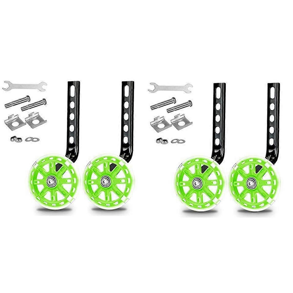 Stützradständer-Set für Kinderfahrräder, für 12-Zoll-Kinderfahrräder, Grün