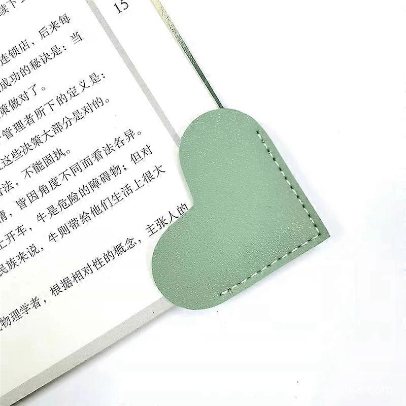 12Pcs Leather Heart Corner Bookmark,Cute Bookmarks