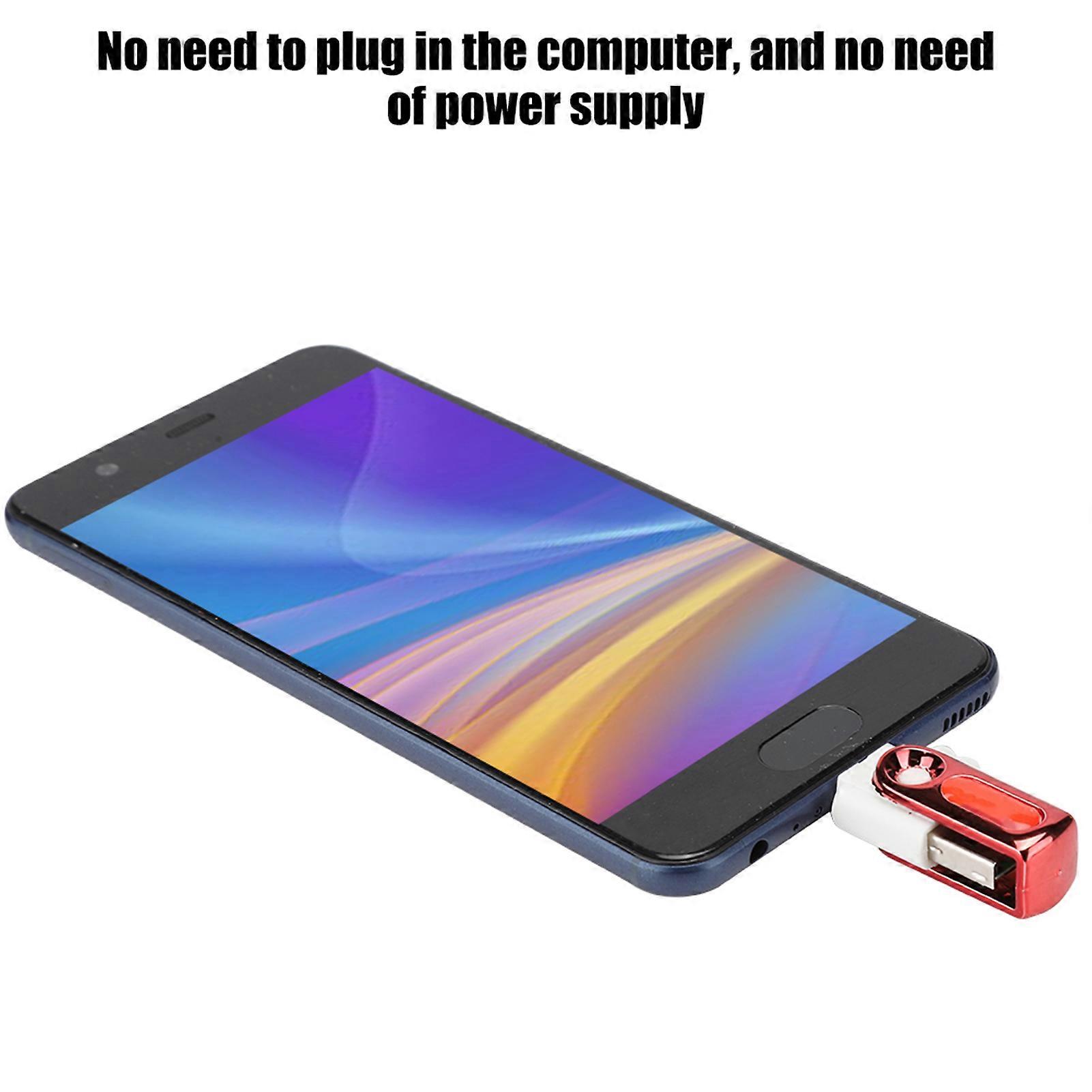 TypeC OTG TF Card Reader USB2.0 Portable ABS Red Plug and Play