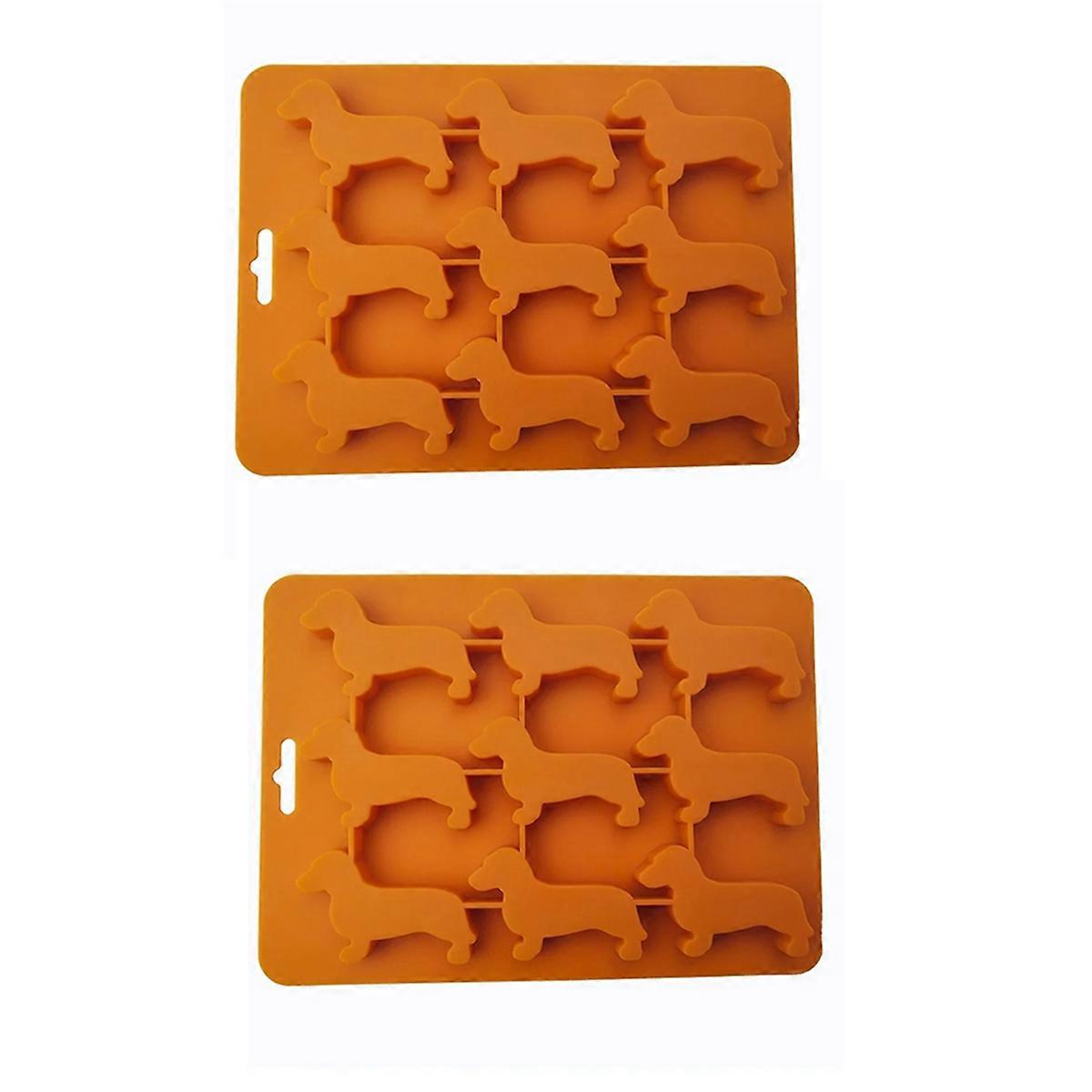 Dachshund Shaped Silicone Ice Piece Mold Tray, Suitable for Beverage Ice Making,Candy Cookie,,Cupcak
