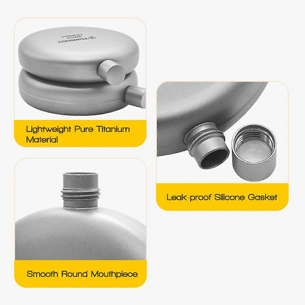 150ml/180ml Titanium Flask Alcohol Whisky Wine Flask for Outdoor Camping Backpacking Travel Picnic