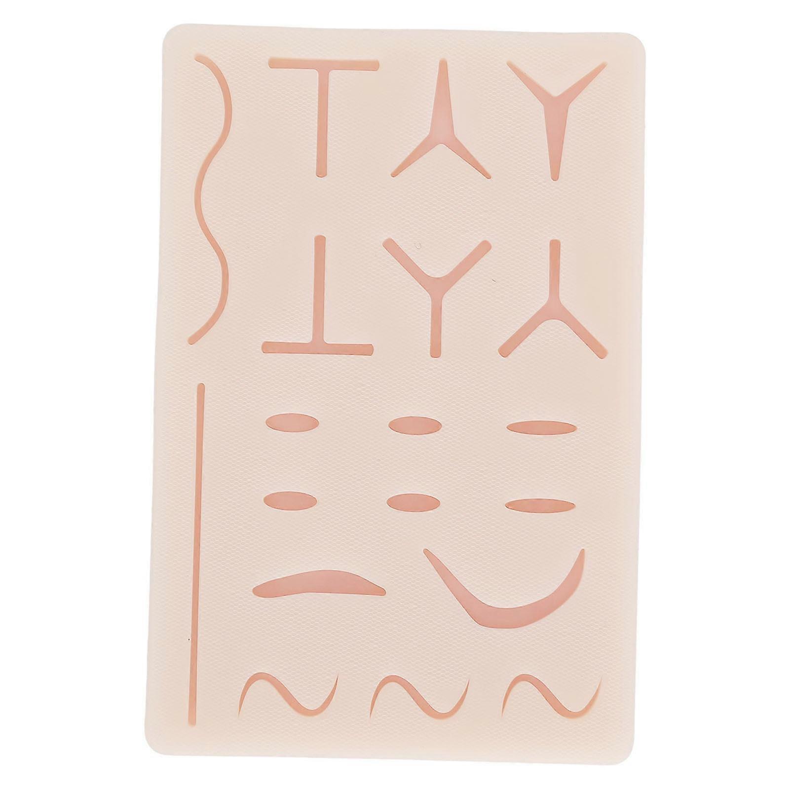 Reusable Silicone Suture Training Pad with 19 Pre-Cut Wounds for Medical Students