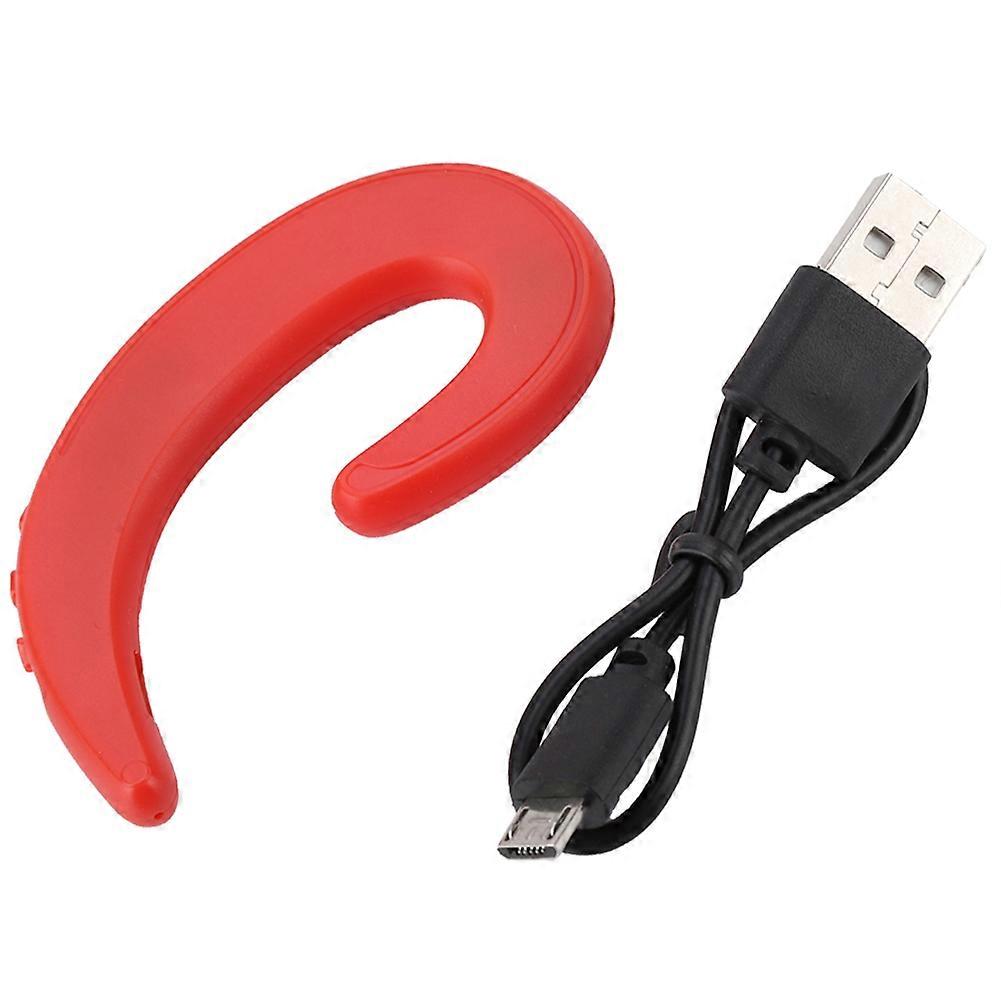 Dual Noise Reduction Ear hook Bone Conduction Bluetooth Headset Wireless Earphone(Red)