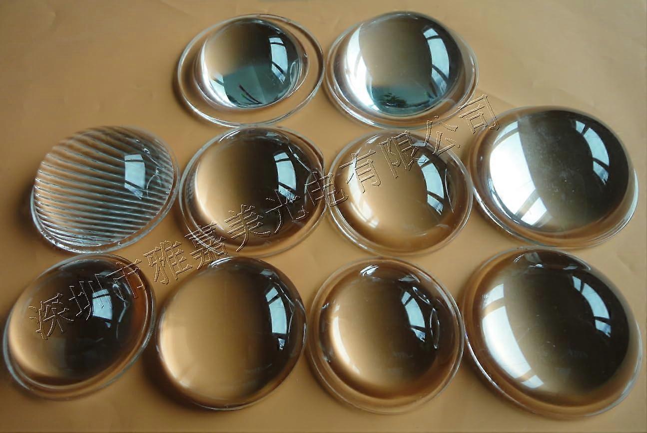 Chiee 2PCS Diameter 50mm Focal Length 33mm Plano LED Convex Optical Glass Lens Height 18.7mm For Projector Lamp Automobile Lamp