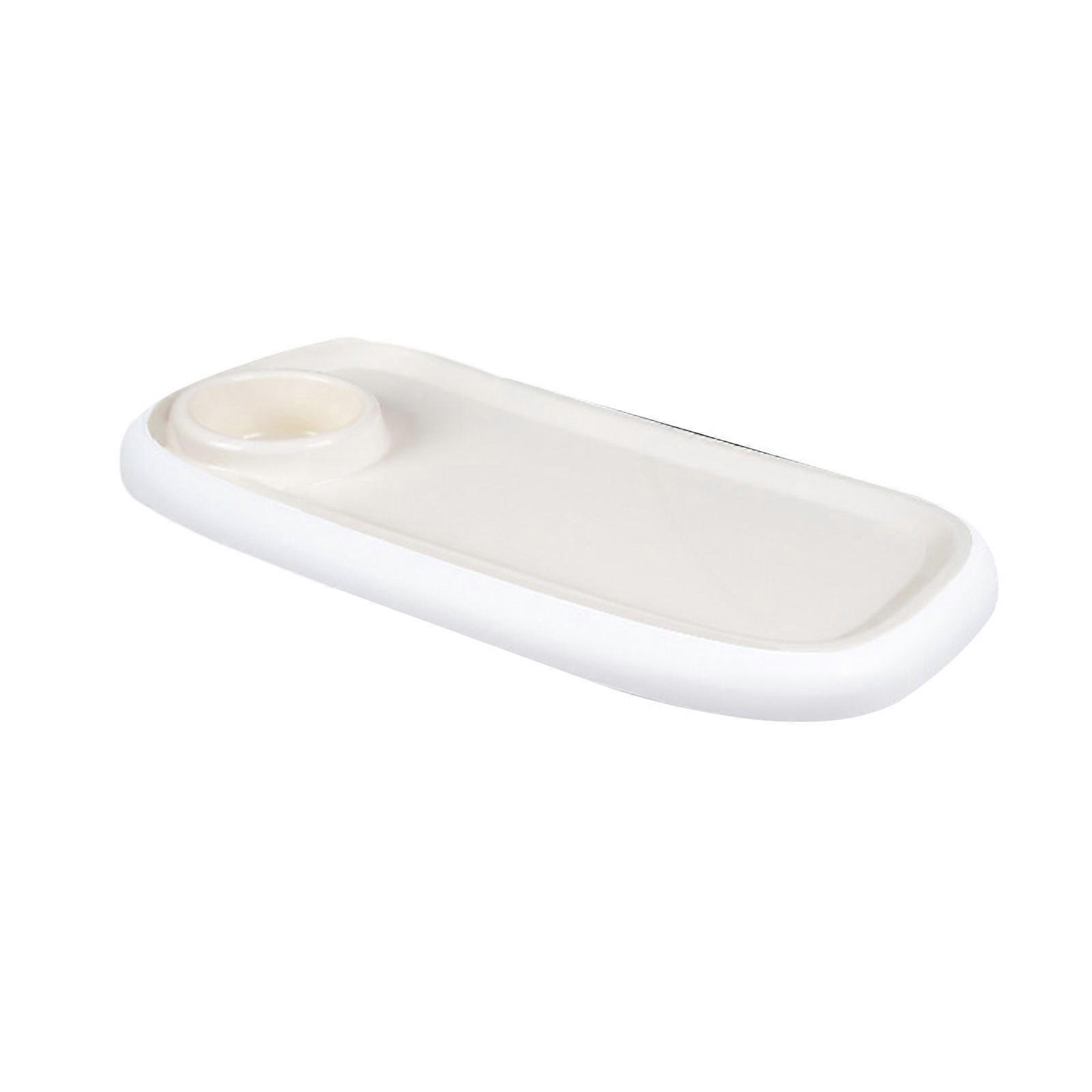 Multifunctional Child Snack Tray for Strollers Enhanced Capacity & Secure Attachment Suitable for Travel Parents Durable White
