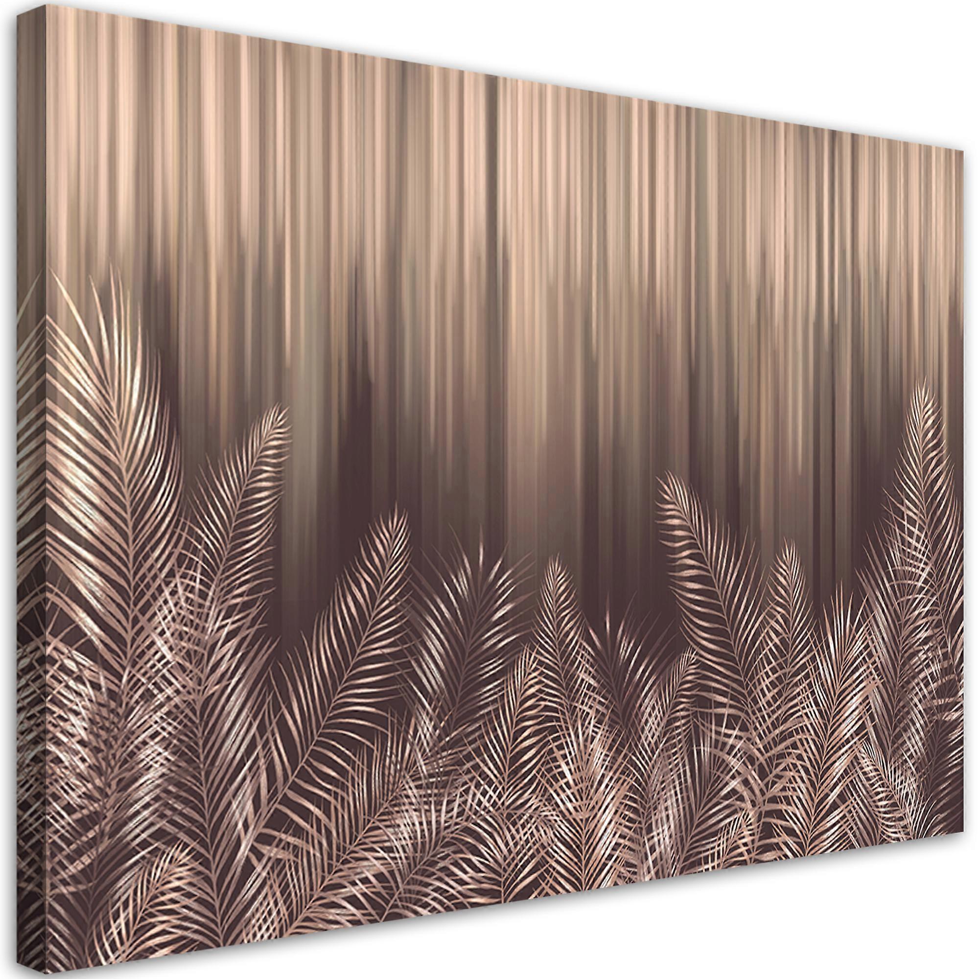 Lienzo, Hojas de palmera exóticas 3D - 60x40