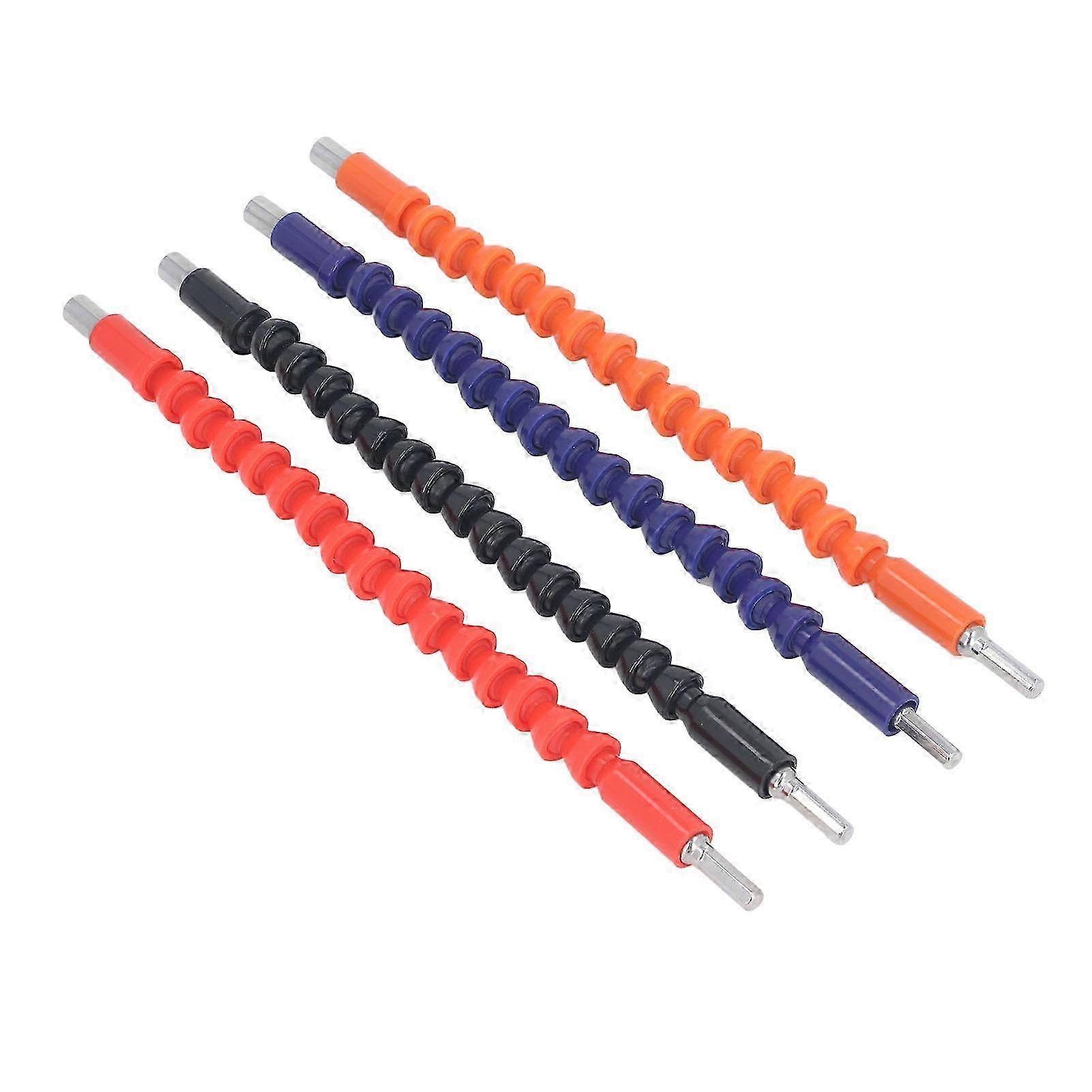 4PCS Extensor de Broca de Eixo Macio 1/4 de Polegada - Extensão Flexível de 11,6 Polegadas para Trabalho de Precisão