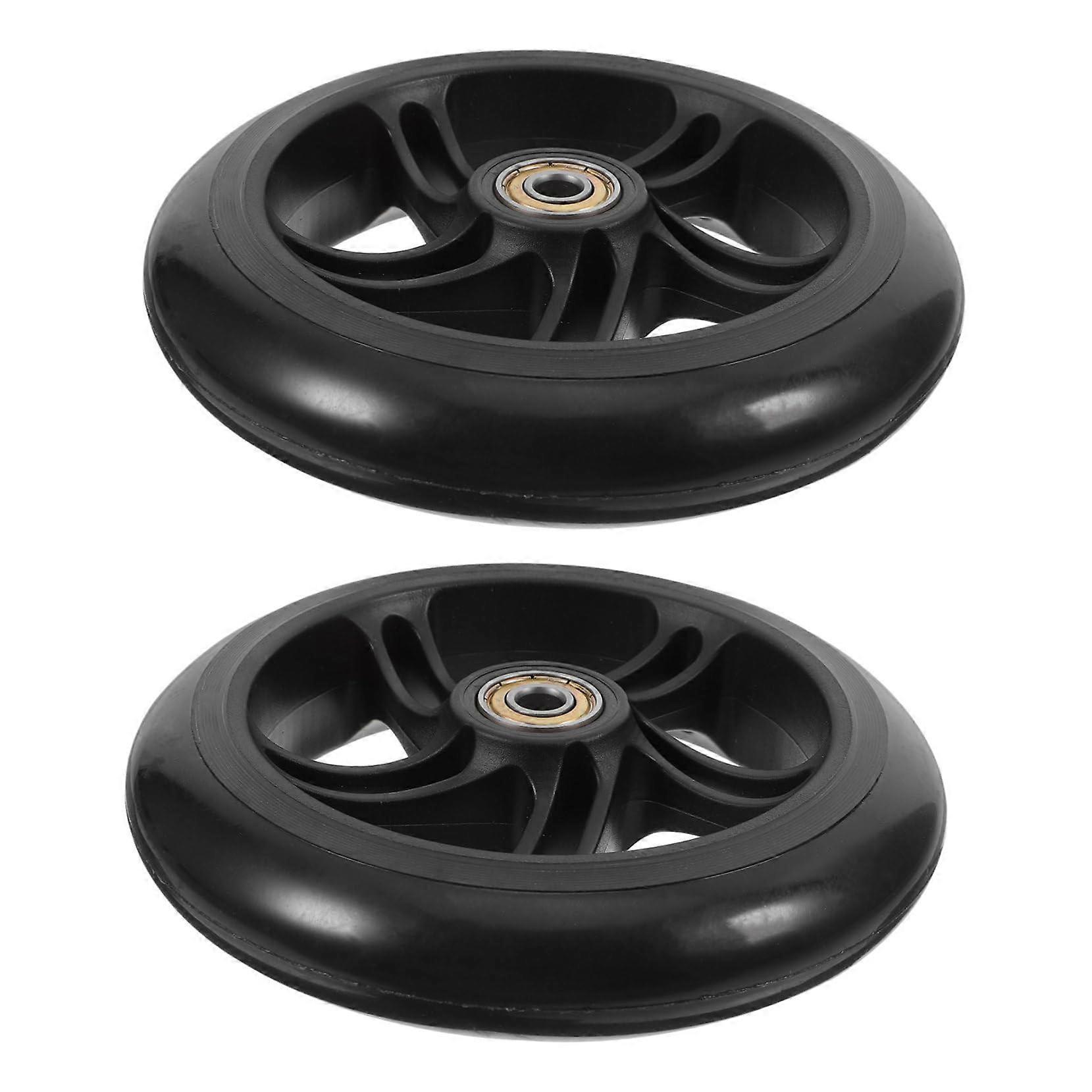 2Pcs Polyurethane Silent Skateboard Wheel Set for Scooters Skateboards Replacement Wheels with Excellent Installation