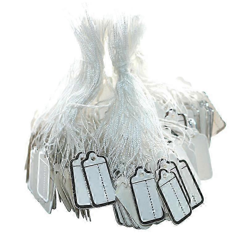 500Pcs Strung Jewelry Price Tags Paper Display Marking Labels with String