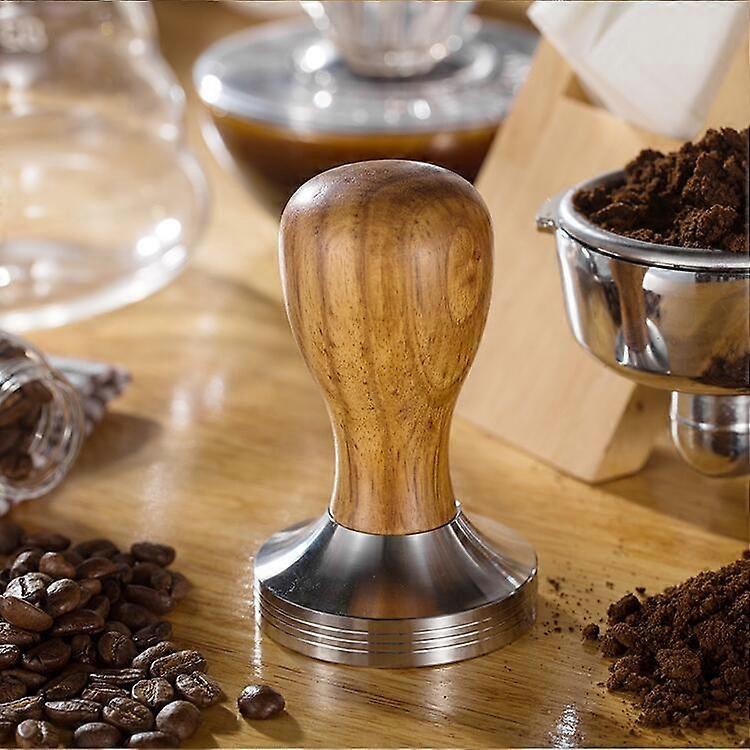 Rustfritt stål heltre håndtak integrert kaffepulver 58mm palisander håndtak