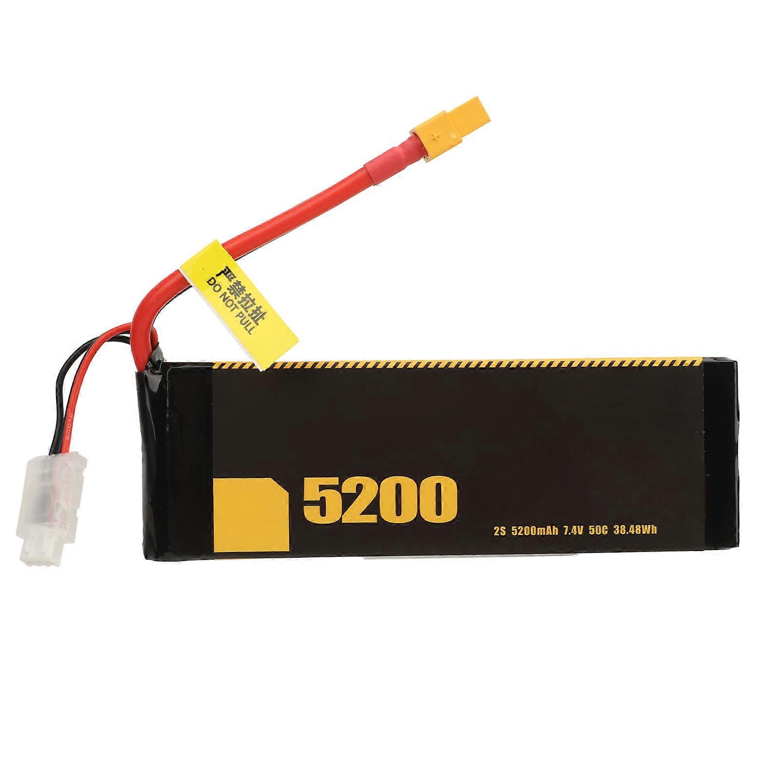 2S Lipo Battery 5200mah 50C 7.4V RC Airplane Car Lipo Battery for FS Feishen 1/10 1/8 Models