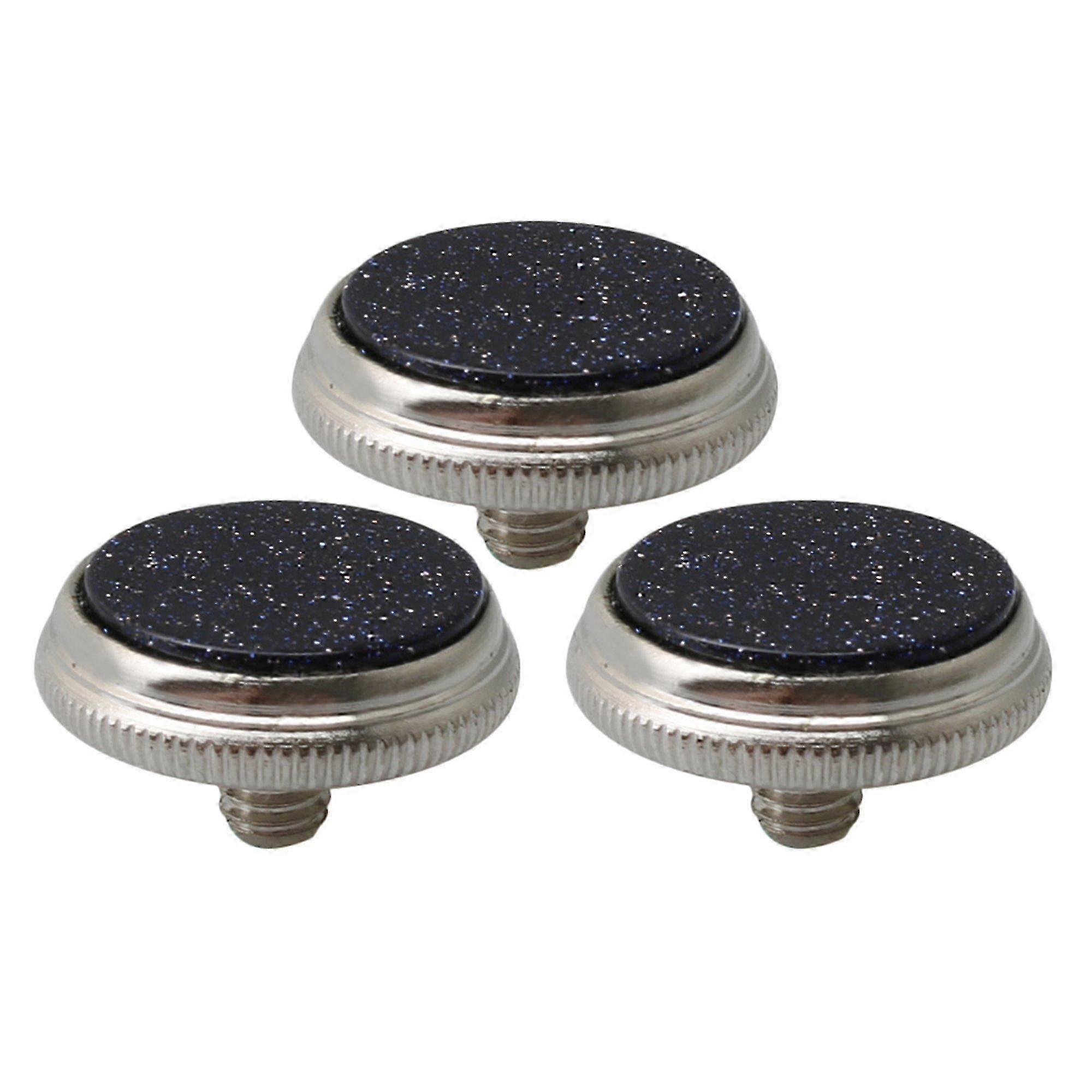 Alloy Silver Trumpet Finger Buttons in Starry Sky Design Set of 3