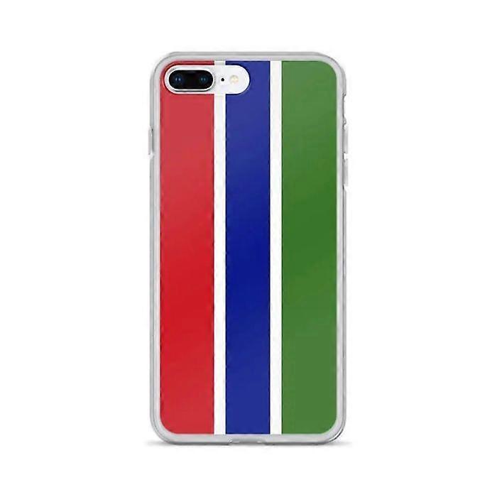 Phone Case - PIXELFORMA - Gambia Flag - Compatible with iPhone 8 Plus - Flexible - Shockproof