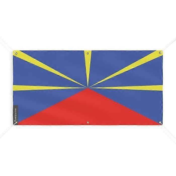 Reunion Island Flag Banner 6 Grommets 60x120cm in polyester