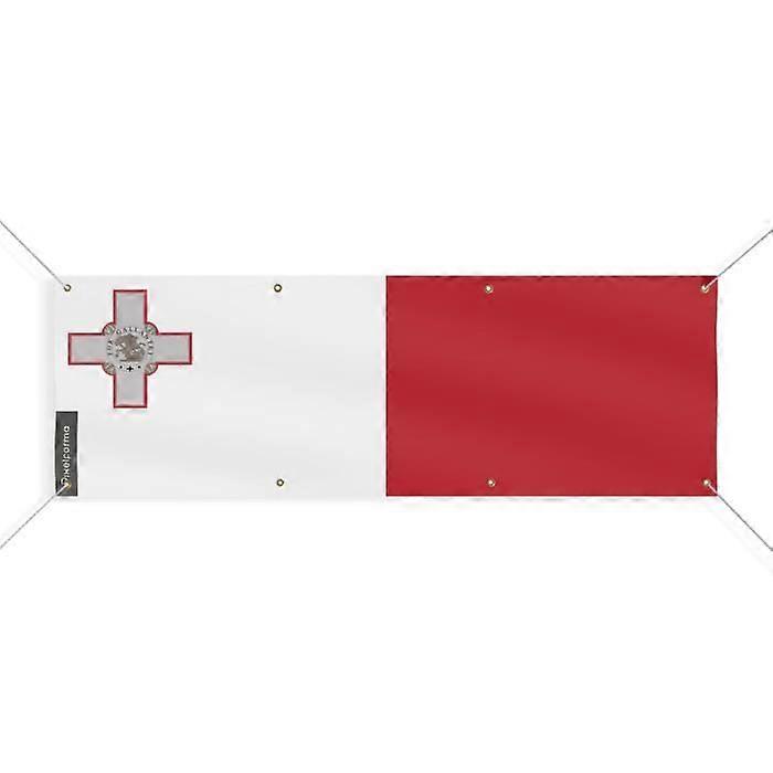 Malta Flag Banner - PIXELFORMA - 70x210 cm - Durable Polyester - 8 Reinforced Eyelets