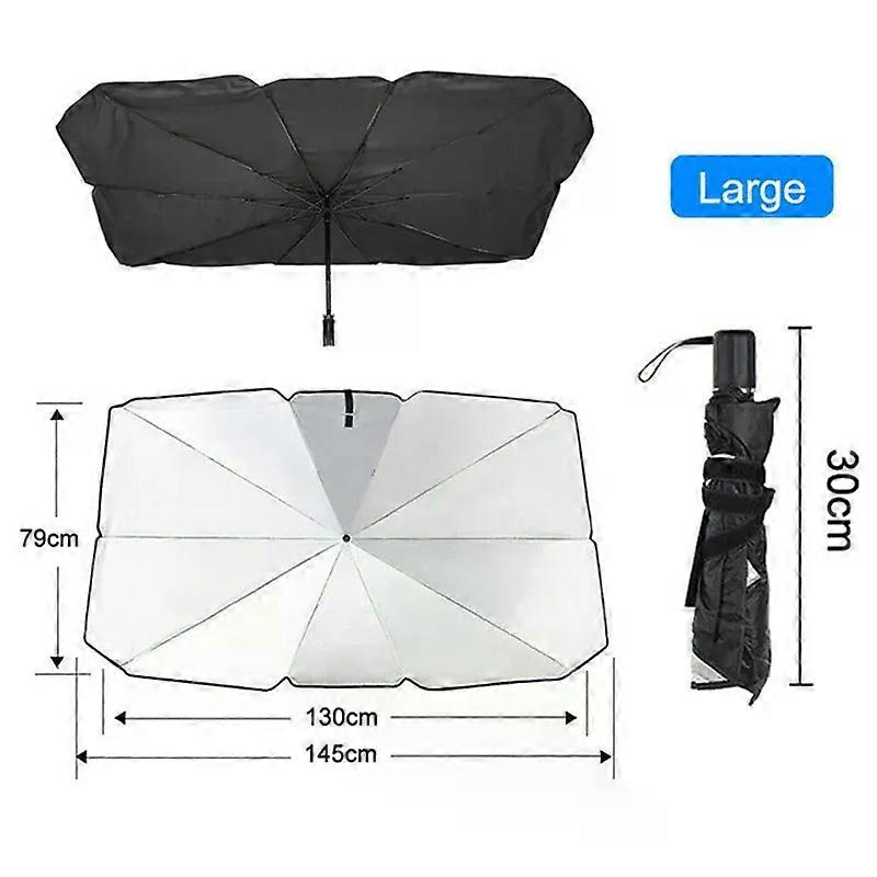 Car Windshield Sunshade Umbrella Type Sun Shade Suitable for Car Window Summer Sun Protection Heat Insulation Cloth Suitable for Car Front Shading