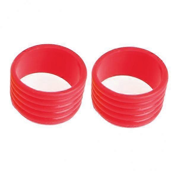8x 2pcs Silicone Tennis Racket Grip Ring Racquet Handle Overgrip Loop Red