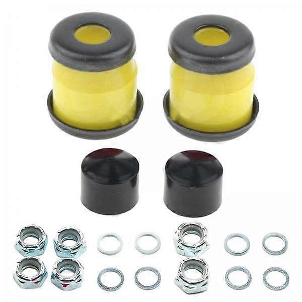4xSkateboardトラックブッシングキットスケートボードカップショックアブソーブイエロー