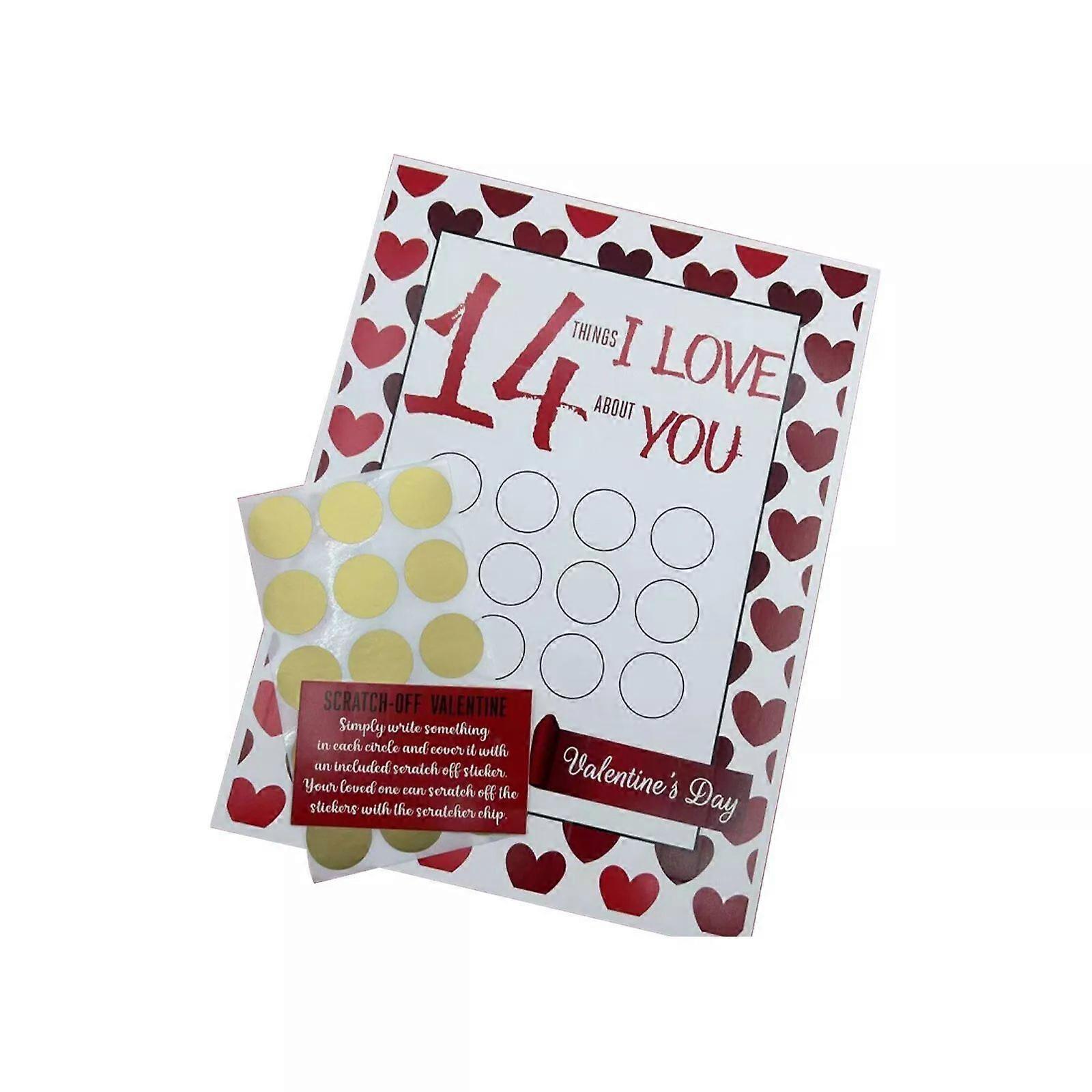 16 Things I Love About You Scratch Off Advent Calendar DIY Valentine's Day Scratch Off Cards Valentine's Day  
