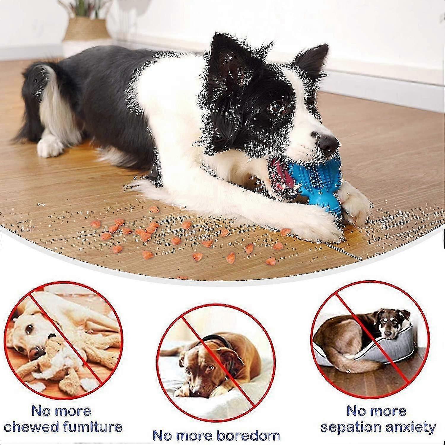 Indestructible Large Dog Toy, Rubber Interactive Chew Toy, Medium-sized Pet Dog Toothbrush ()a