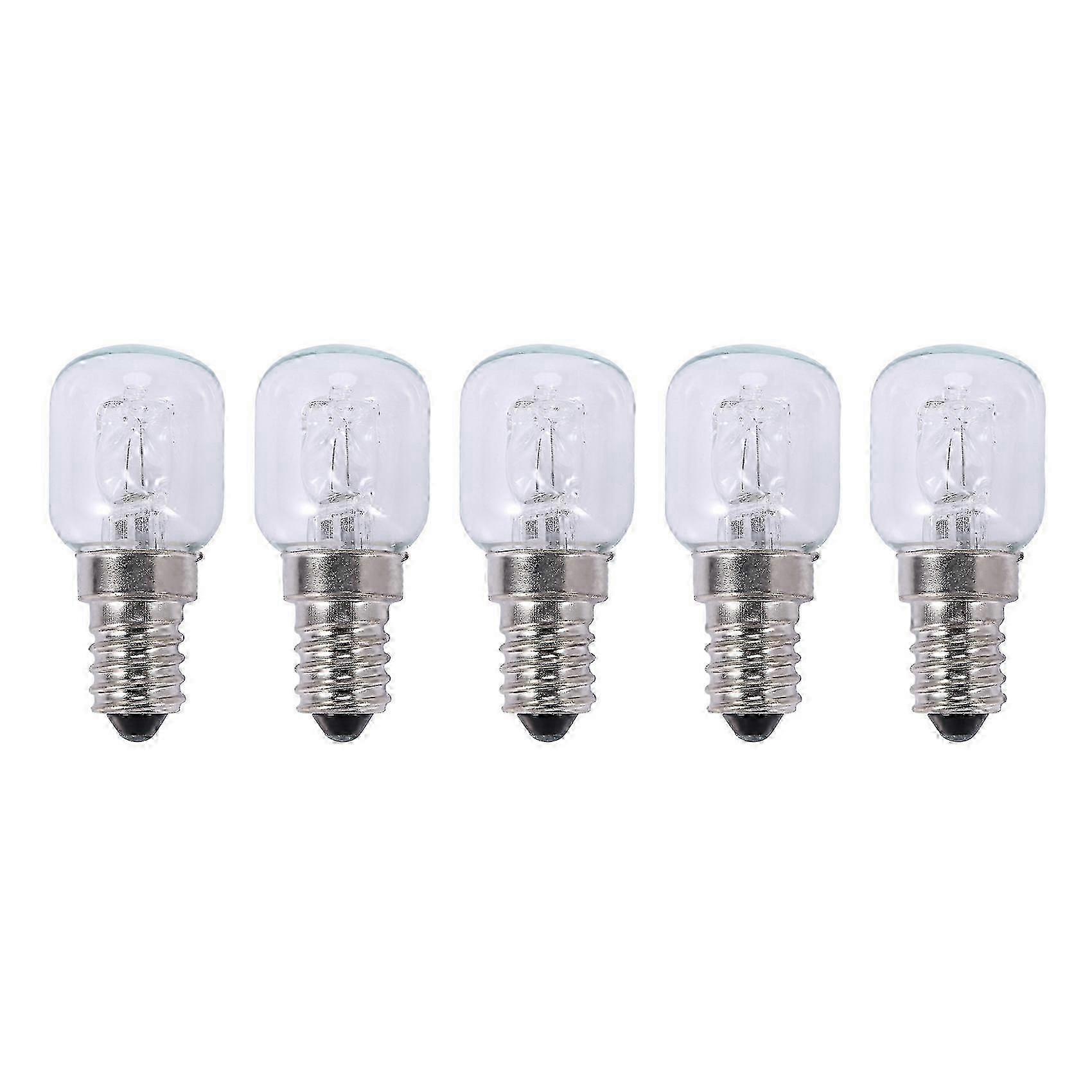 5x E14 High Temperature Bulb 500 Degrees 25w Halogen Bubble Oven Bulb E14 250v 25w Quartz Bulb