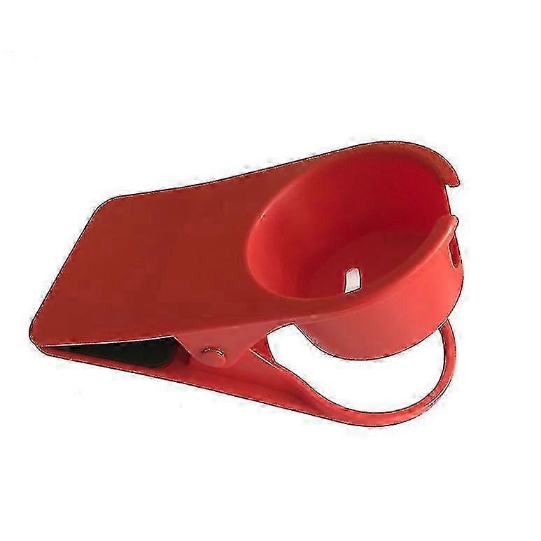Drinking Cup Holder Clip for Table Desk Side - Red (1pc)