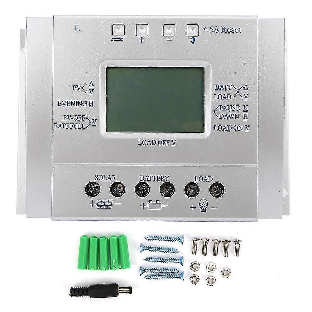 Solar Charge Controller MPPT Voltage Current LCD Display Battery Regulator Charger 12V24V60A