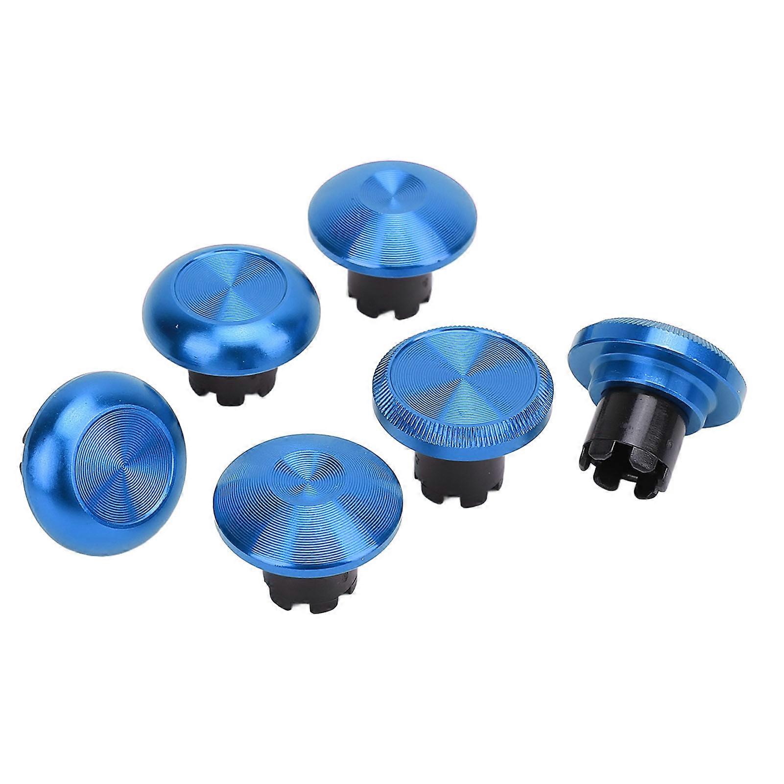 Thumbstick Caps Replacement Kit for Edge Controller Aluminum Alloy Metal Joystick Stick Grip Cap with Storage Box Blue 