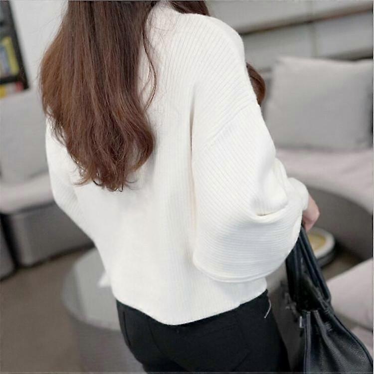 2019 New Women's Coarse Wool Sweater Warm Spring Autumn Winter Casual Sleeved Pullover