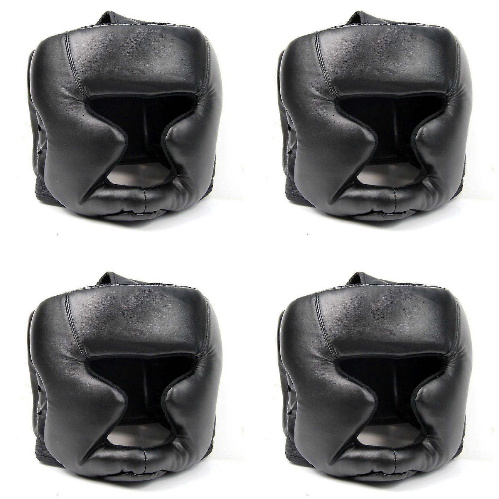 4X μαύρος καλός προστατευτικός εξοπλισμός Kickboxing κρανών προστασίας εκπαίδευσης κεφαλής