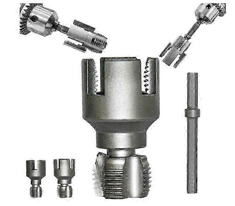 1/2" 3/4" Pipe Thread Cutter - Internal & External Rethreading Tool for Plumbing