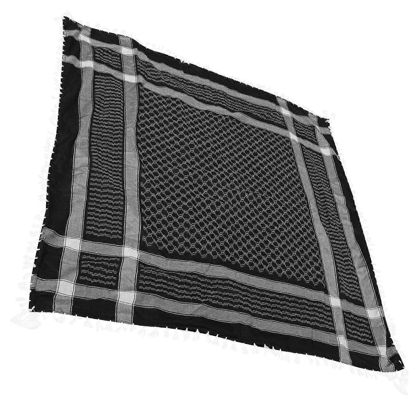 Écharpe décorative légère pour hommes avec pompons, bandeau carré polyvalent pour un usage quotidien et des activités de plein air
