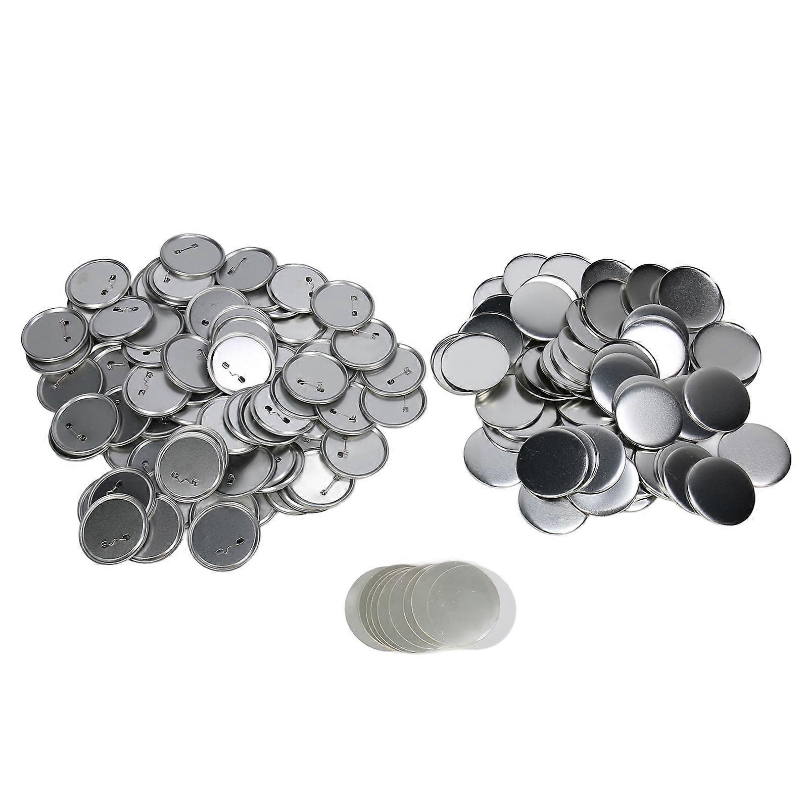 100 Sets Blank Button Badge Parts Set DIY for Button Making Machine Rust Prevention Button Maker Supplies for Crafts