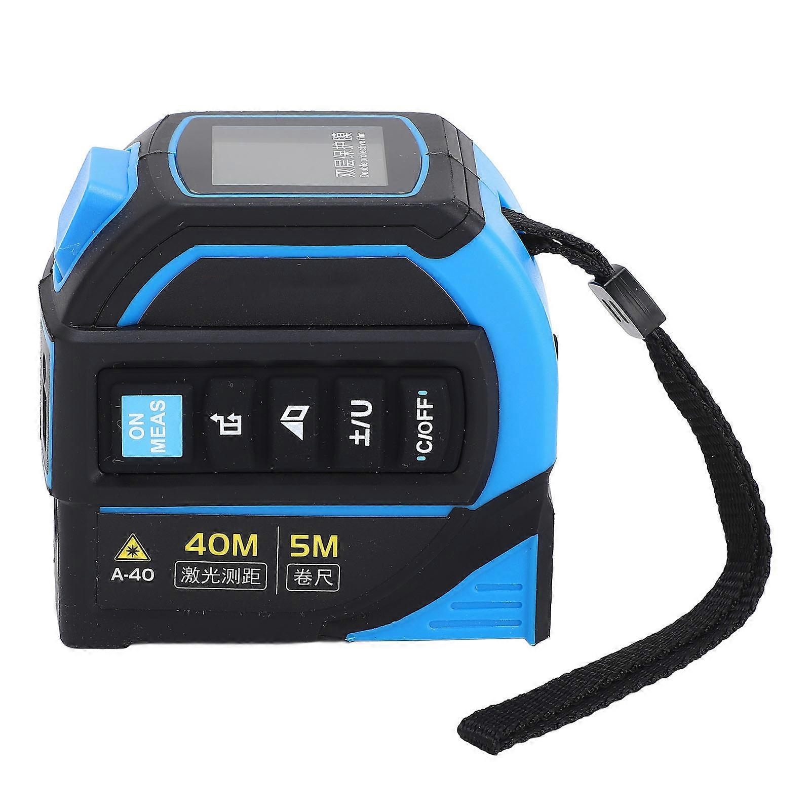 Infrared Distance Tape Measure 2in Digital LCD Display Cross Line Measuring Tape Distance Meter 5m Length 