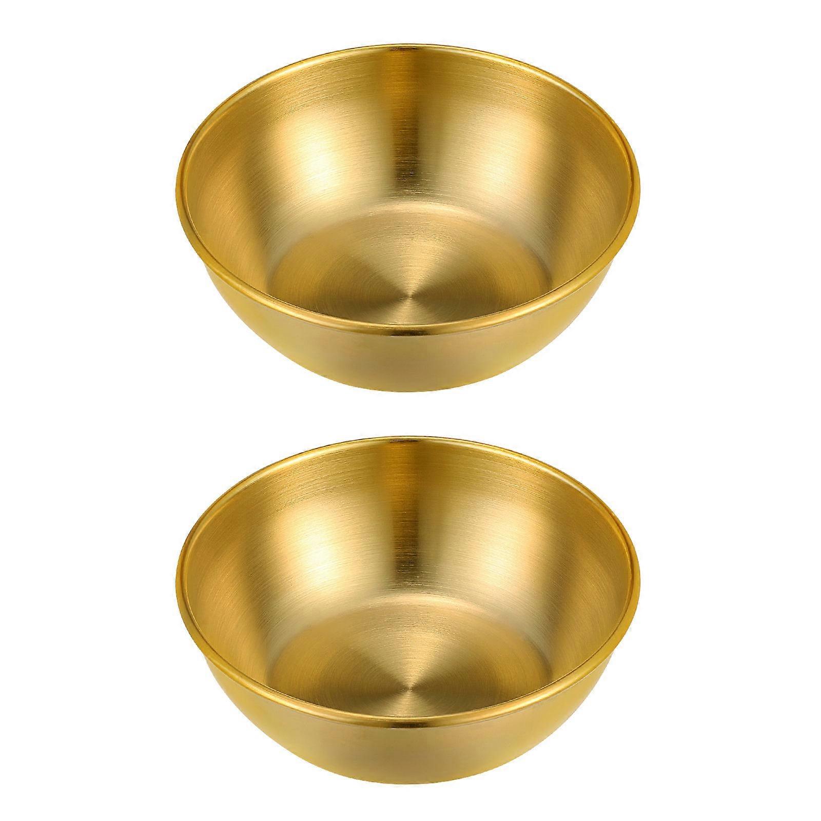 Golden Stainless Steel Small Seasoning Bowls Set for Kitchen Use Perfect for Dipping Sauces 4pcs