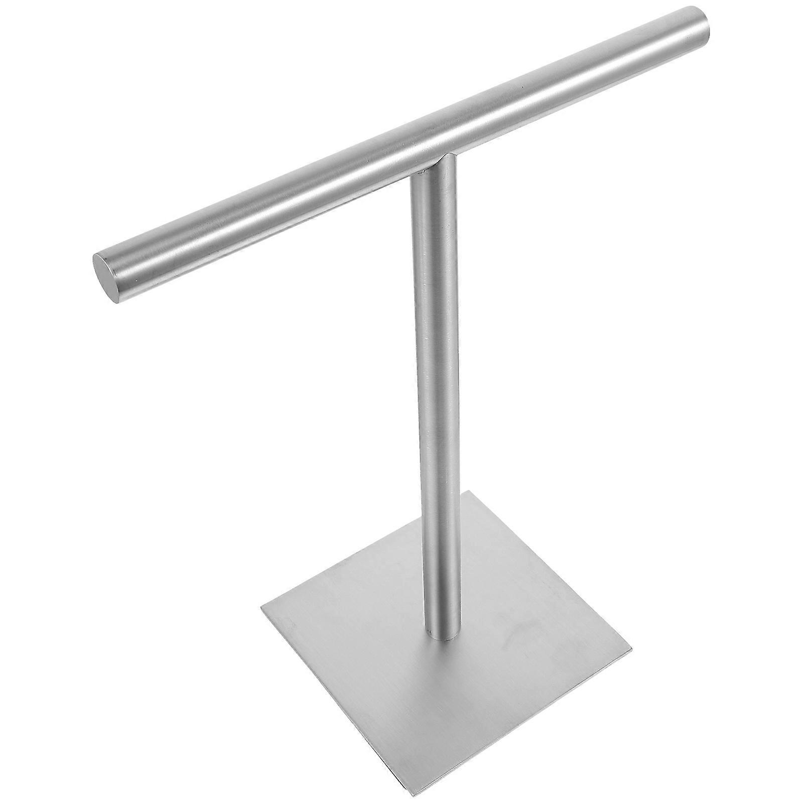 Stainless Steel Shaped Hand Towel Rack Stand with Stable Base for Bathroom Countertop