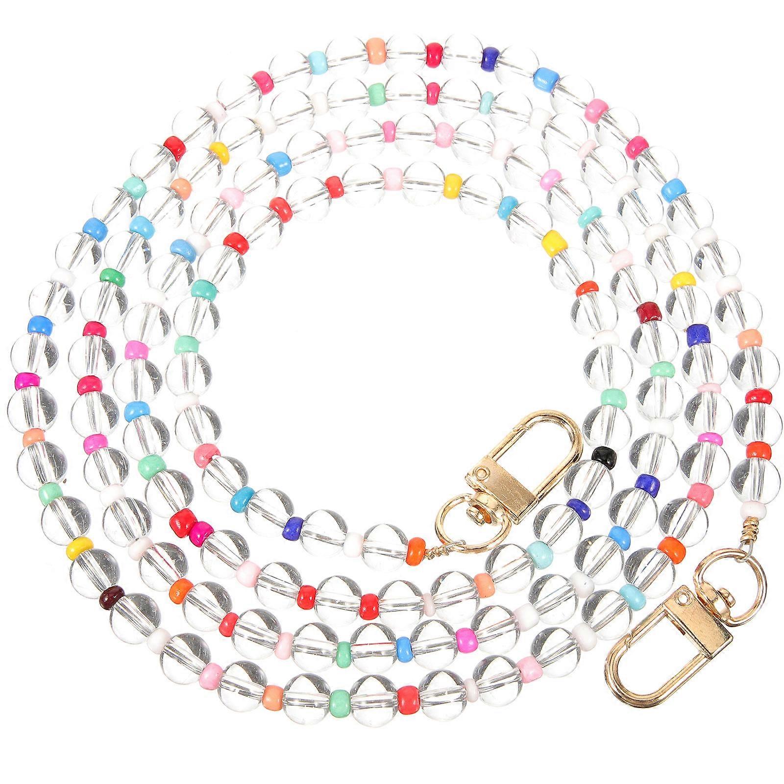 Beaded Phone Wrist Strap, Lightweight Cell Phone Chain Lanyard for Outdoor Use, Compatible with Various Phone Cases and Outfits, Easy to Install,