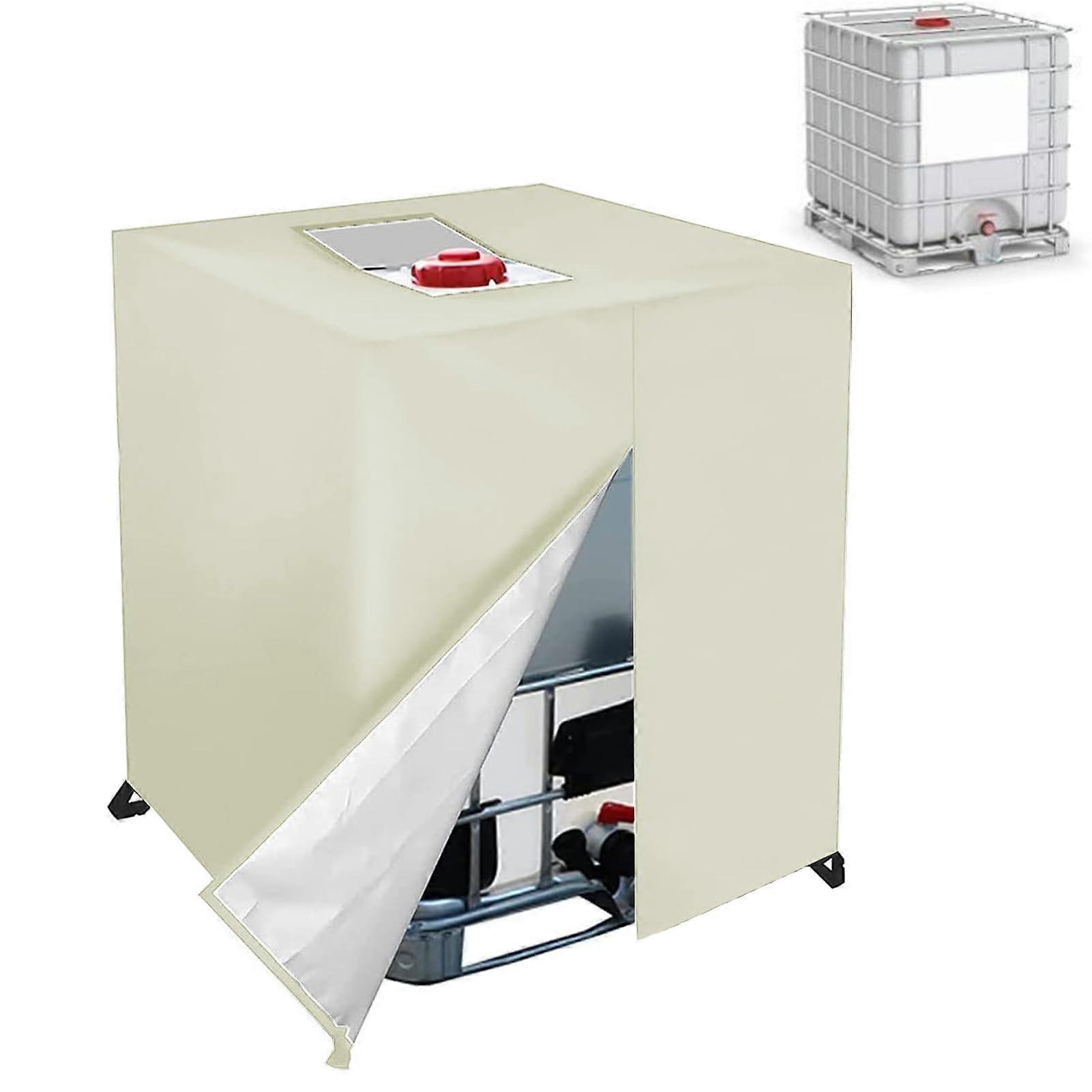 IBC Tank Cover for IBC Totes, 420D Tarpaulin, Weatherproof Beige