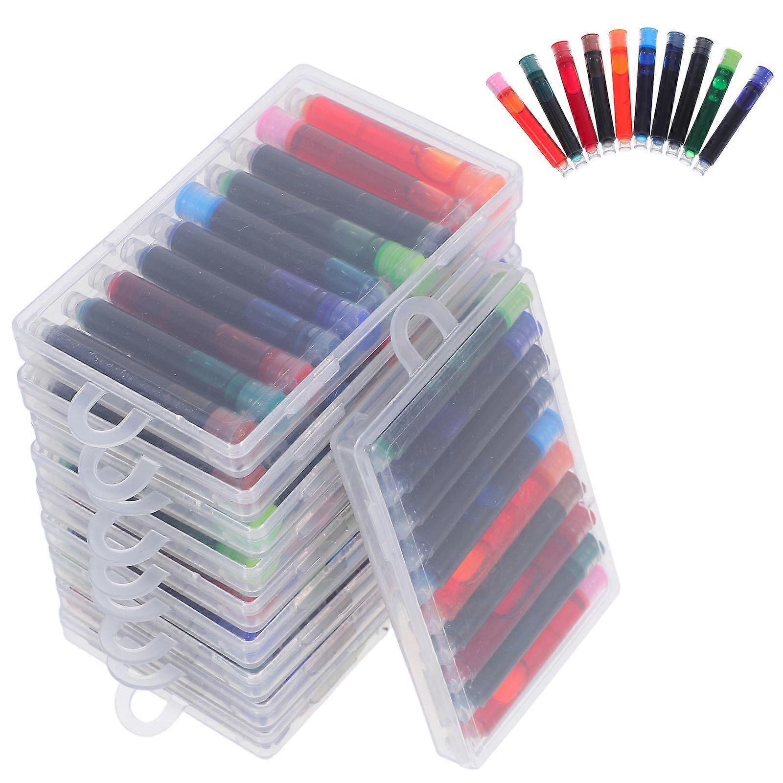 Ink for Students Fountain Pen Ink Refills Smooth Writing Plastic Material Home 10 Boxes